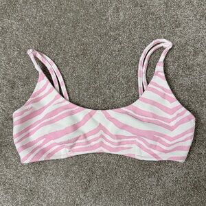 Triangl pink zebra bikini top